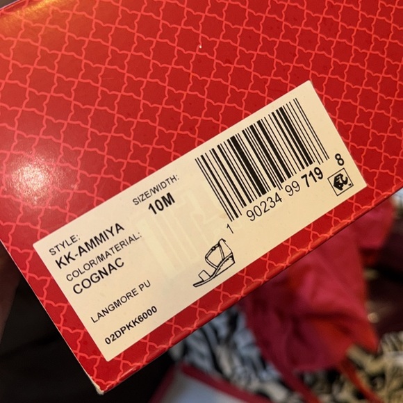 Kelly & Katie sandals wedge 10 crisscross Brown Strappy ankle strap - Picture 7 of 7